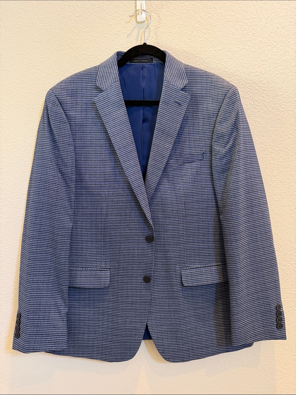 Van Heusen Men's Slim Fit Flex Blue Micro-Check Sport Coat NWOT